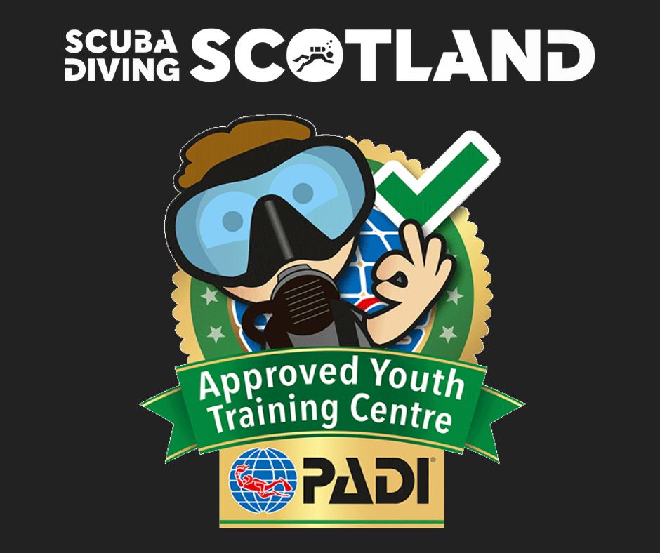 Did you know we are the only PADI Approved Youth Training Centre in Scotland?