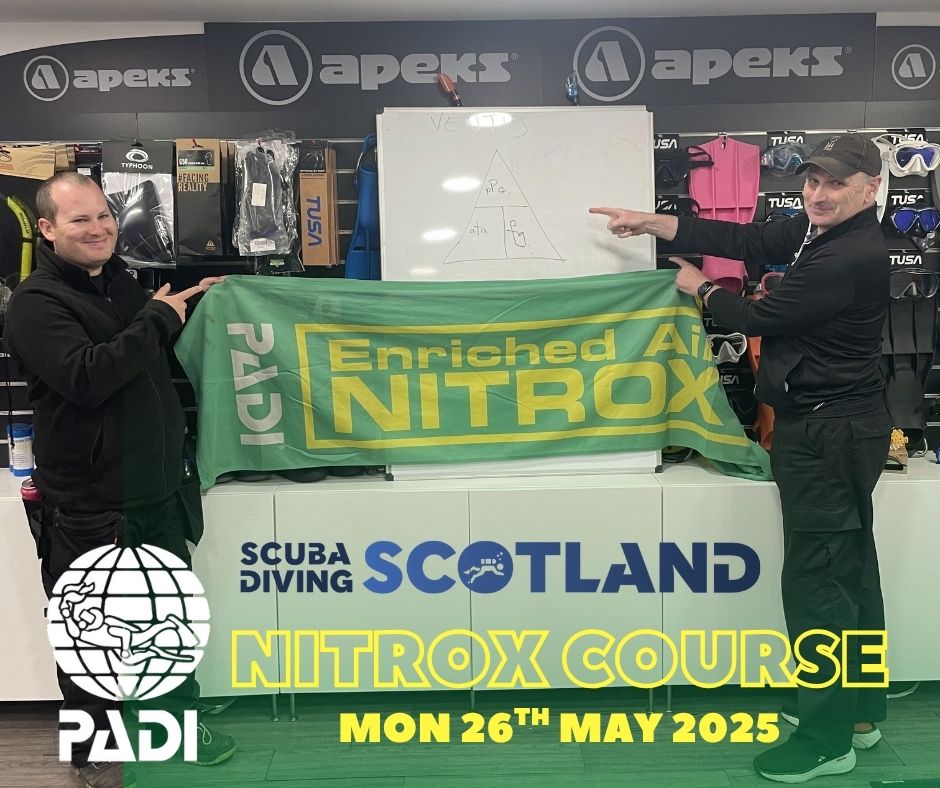 Well done to Jack Wilkie for passing his PADI Nitrox course