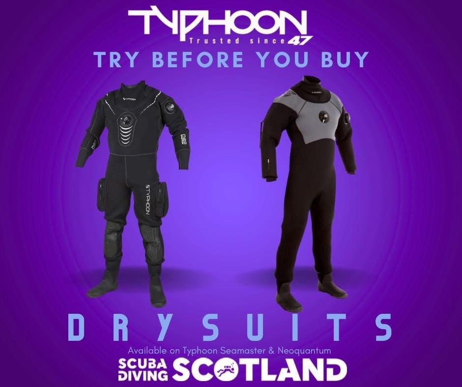 TRY BEFORE YOU BUY DRYSUITS ONLY AT SCUBA DIVING SCOTLAND