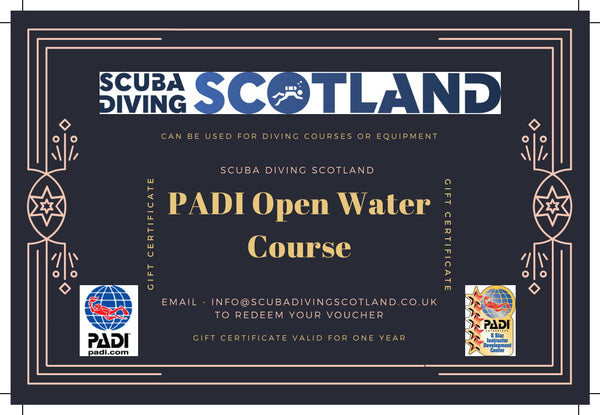 Scuba Diving Scotland Gift Voucher - PADI Open Water Course