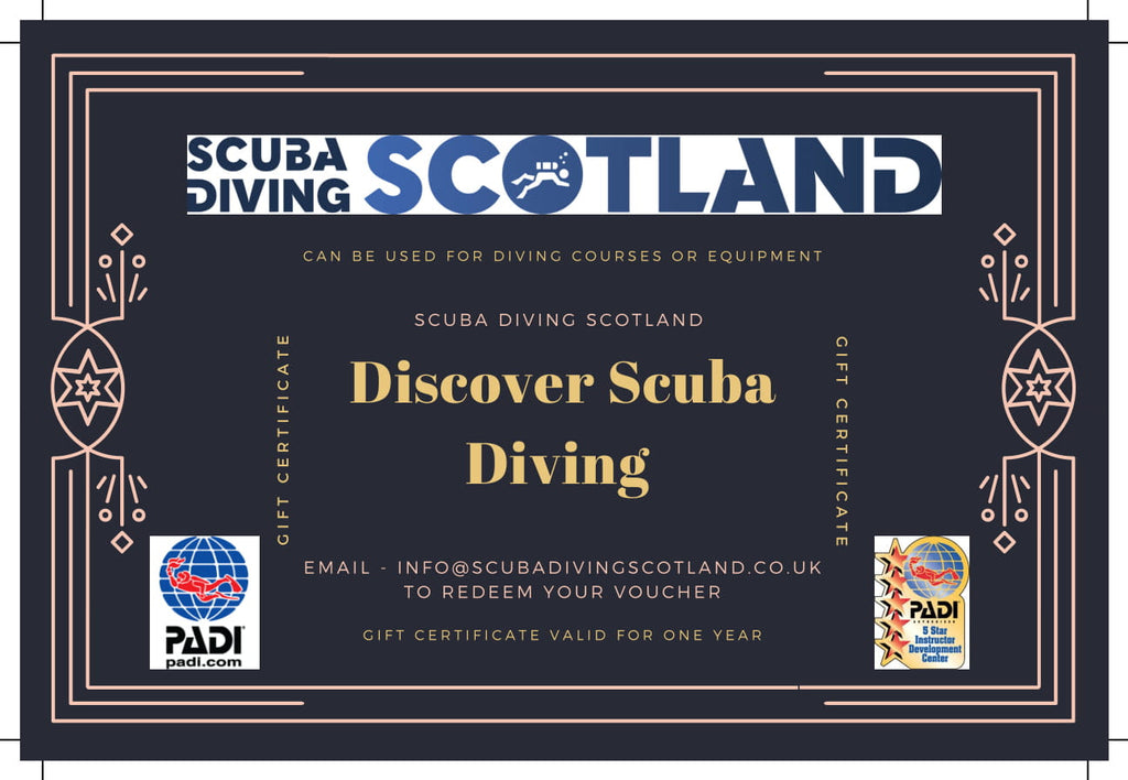 Buy one PADI Discover Scuba Diving Gift Certificate for £25 and Get One FREE!