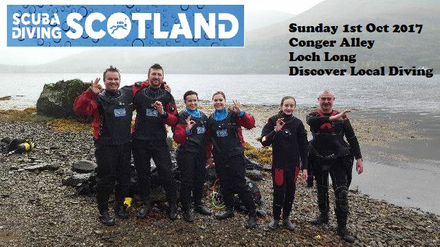 PADI Discover Local Diving (DLD) 1st October 2017 - Conger Alley, Loch Long