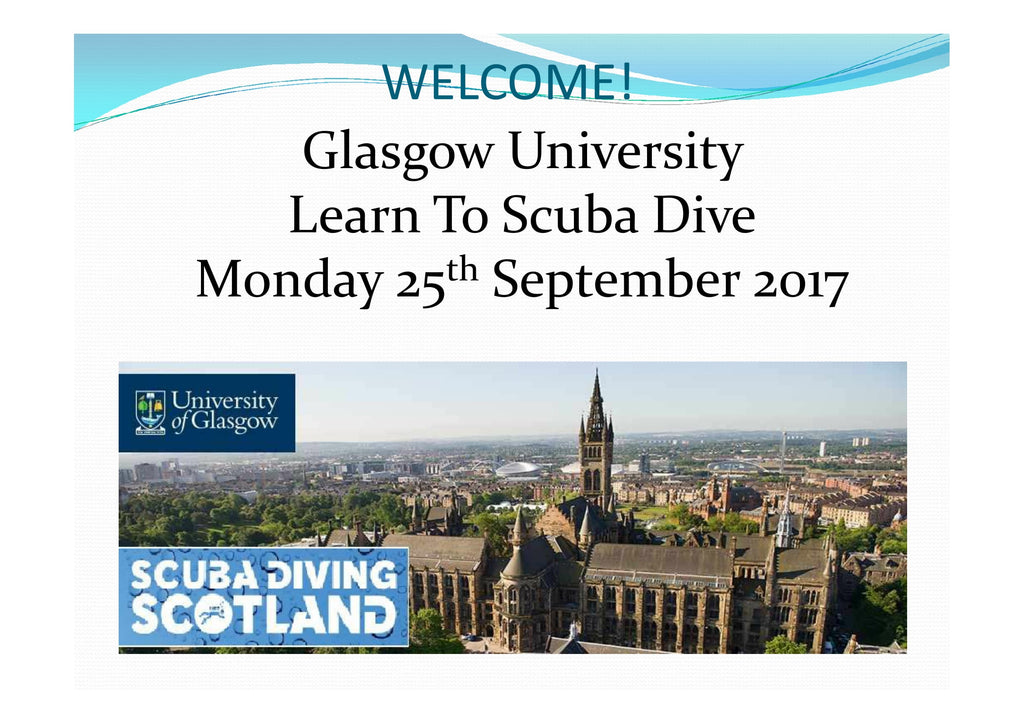 Glasgow University Talk - SCUBA DIVING SCOTLAND