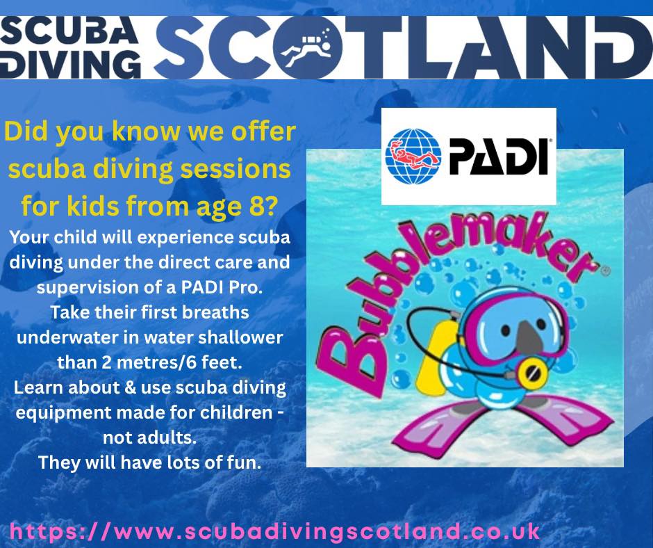 PADI Bubblemaker at Scuba Diving Scotland