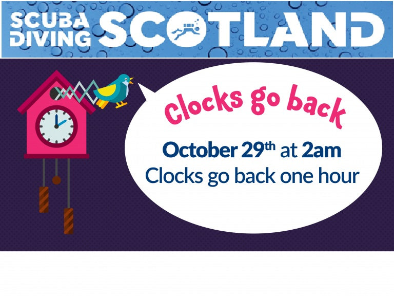 Clocks go back on the 29th October 2017