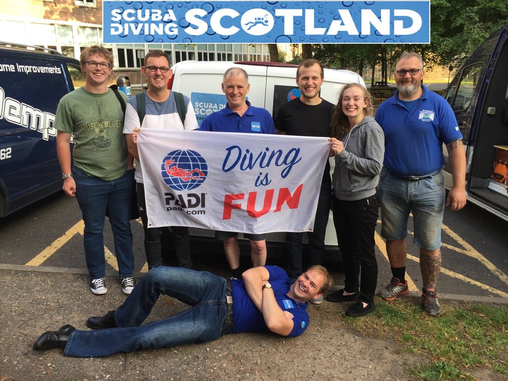 SCUBA DIVING SCOTLAND Pool Session at Cleveden 18.07.2018