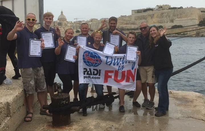 Malta PADI Instructor Development Course and PADI Instructor Exam - November 2017