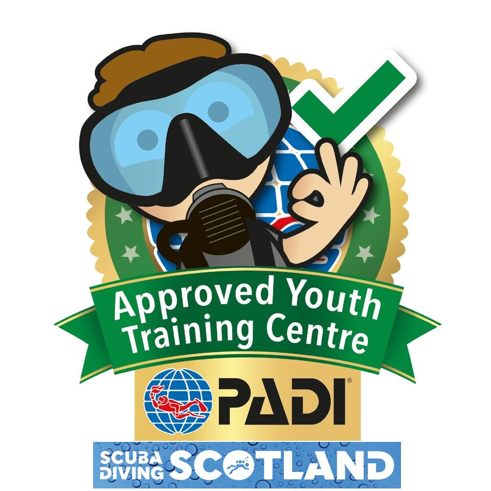 SCUBA DIVING SCOTLAND becomes a PADI Approved Youth Training Centre.