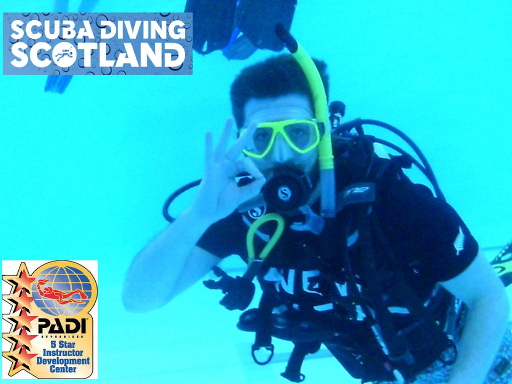 Pool session with PADI Open Water and Discover Scuba Diving Students