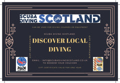 Scuba Diving Scotland Gift Voucher - PADI Discover Local Diving