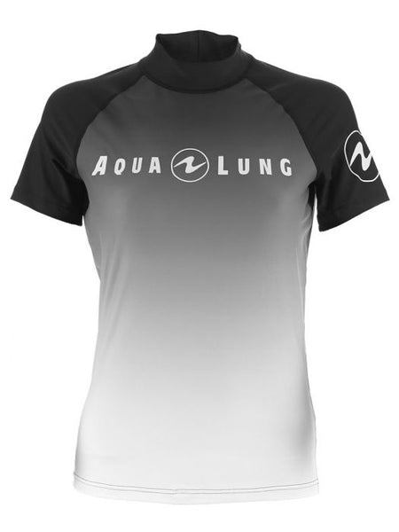 Aqualung Rash Vest White - Short Sleeve | SCUBA DIVING SCOTLAND