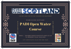 Scuba Diving Scotland Gift Voucher - PADI Open Water Course