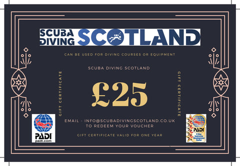 Scuba Diving Scotland Gift Voucher - £25